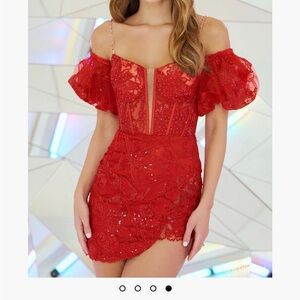 Sherri Hill Red Homecoming Dress